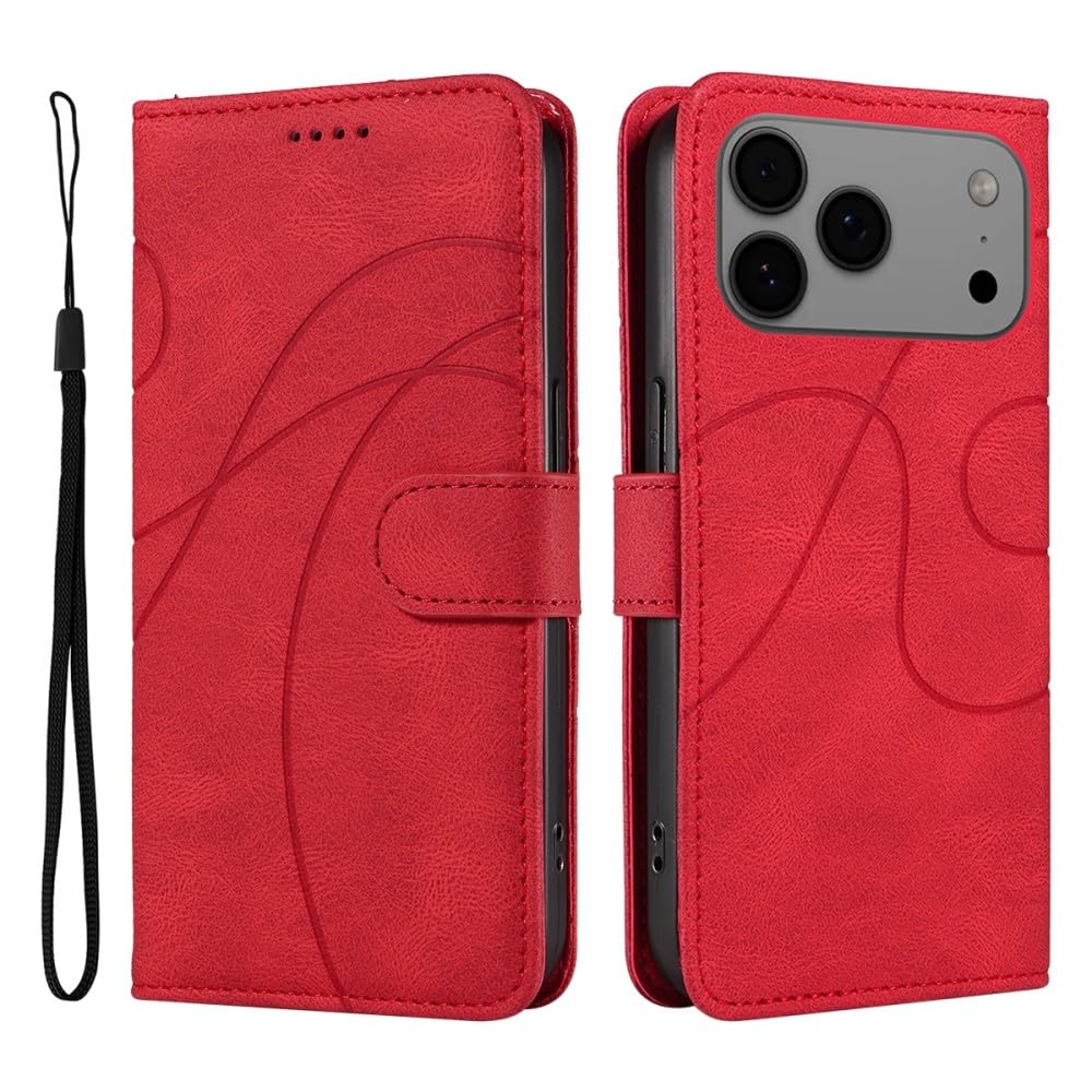 Étui en cuir rouge de qualité supérieure pour iPhone 17 Air - 8