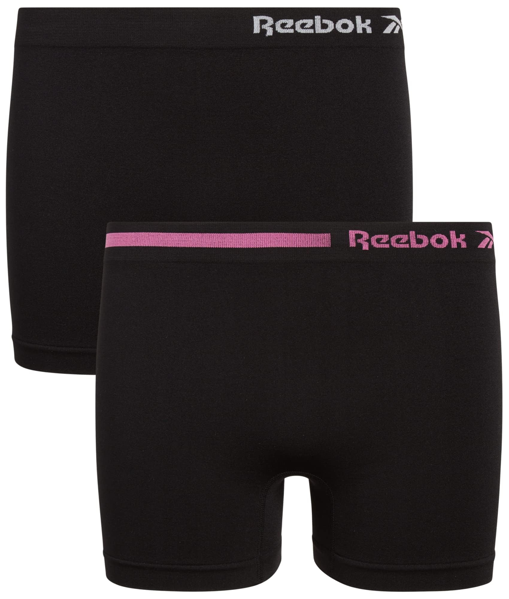 Reebok Girls Bike Shorts - 2 Pack Stretch Performance Dance Cartwheel Shorts for Girls - Seamless Underwear Shorties (6-16)