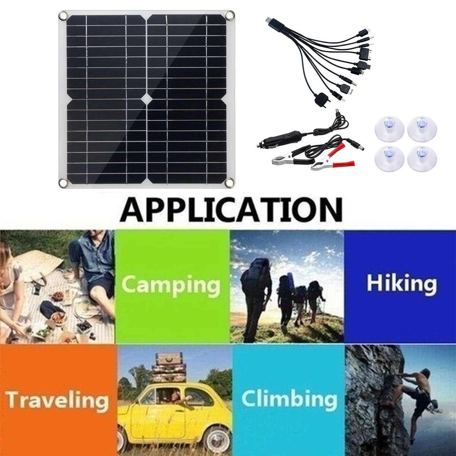 12W Solarpanel Mit USB-C - Monokristallin Für Auto, Boot & Outdoor