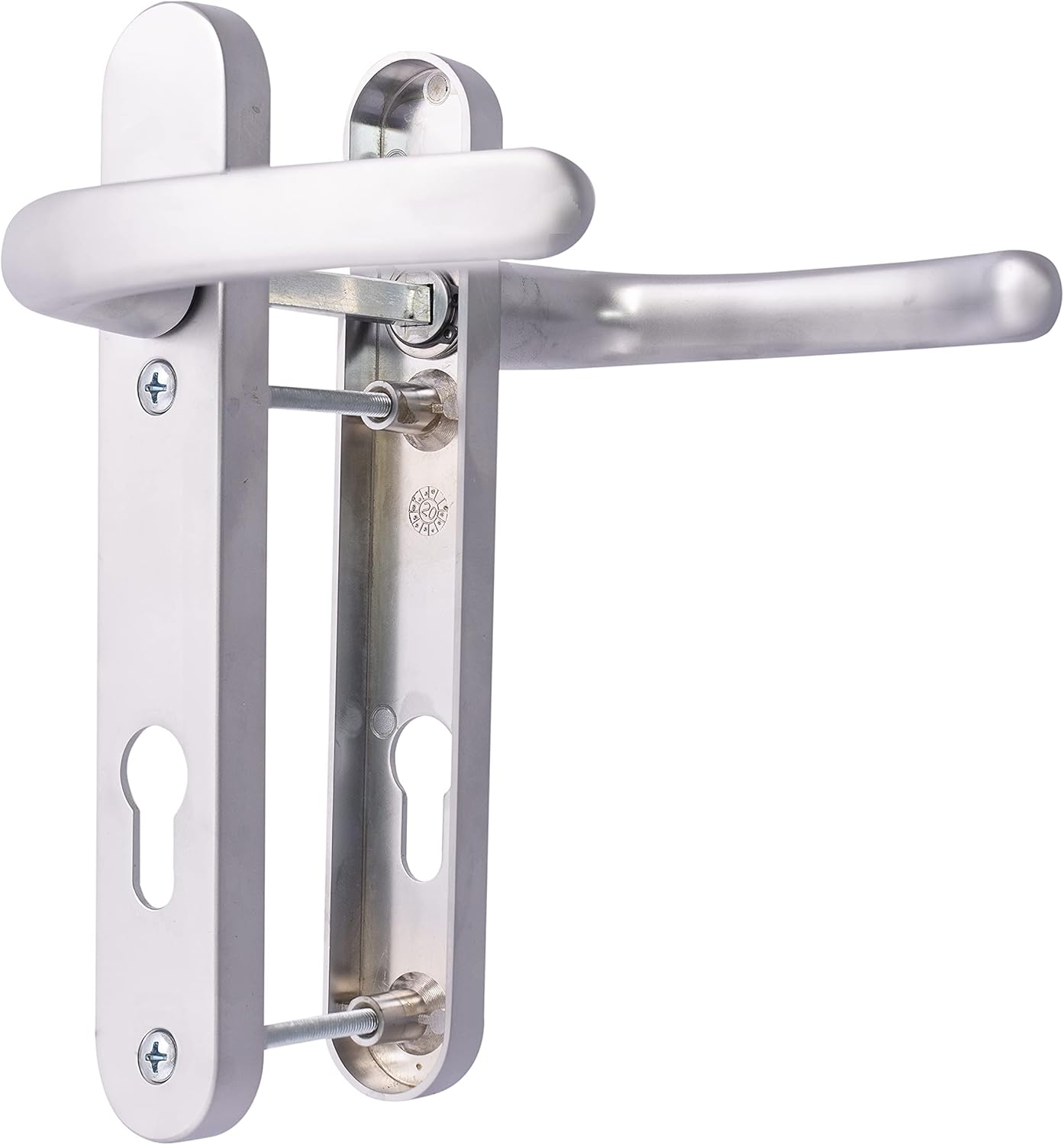 UPVC Door Handles Set Silver Lever/Lever 92mm PZ (Centres