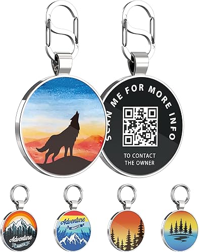 Miniatura 17 de Etiquetas de perro QR personalizadas para mascotas, etiquetas de identificación de código QR, etiquetas de identificación de mascotas inteligentes