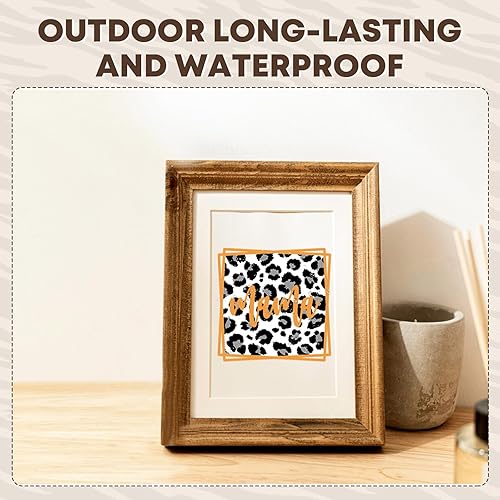 Miniatura 97 de Tintnut Vinilo permanente – 10 hojas de 12 x 10 pulgadas, hojas de vinilo adhesivo permanente de leopardo arcoíris, vinilo adhesivo permanente