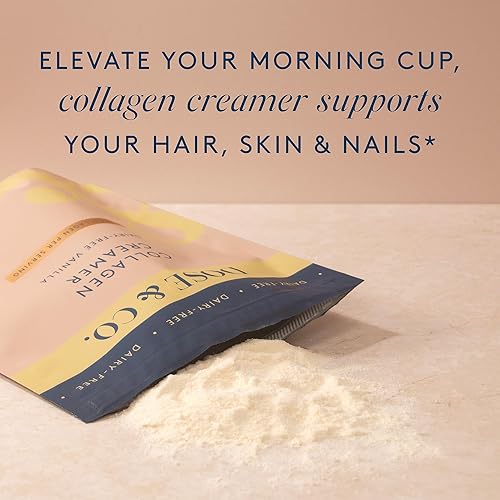 Miniatura 7 de Dose & Co - Crema de péptidos de colágeno sin lácteos, vainilla, polvo, apto para dieta cetogénica, péptidos de colágeno tipo I y III, leche de coco