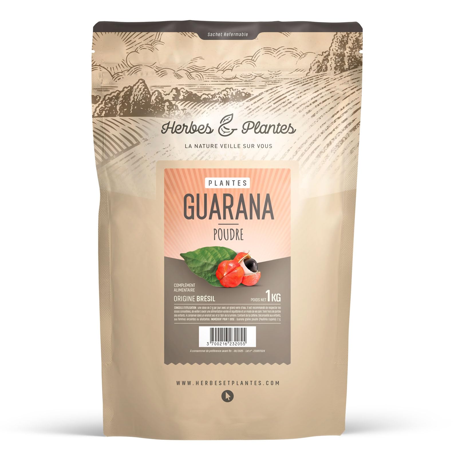 Guarana en poudre - 1Kg