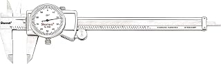 Starrett 3202-6 Dial Caliper 0-6" White Face, 0.001" Accuracy, Adjustable Bezel, Hardened Stainless Steel Case
