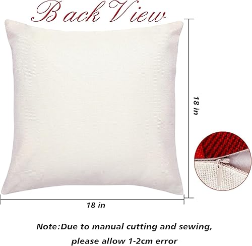 Miniatura 2 de 4 fundas de almohada navideñas de 18 x 18 pulgadas, decoración para sofá, decoración de interiores y exteriores, fundas de almohada para invierno,