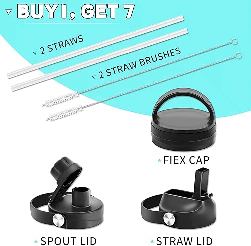 Miniatura 6 de HYDROWION Botellas de agua aisladas, botella de agua que cabe en el portavasos del automóvil (fría durante 48 horas, caliente durante 24 horas) con