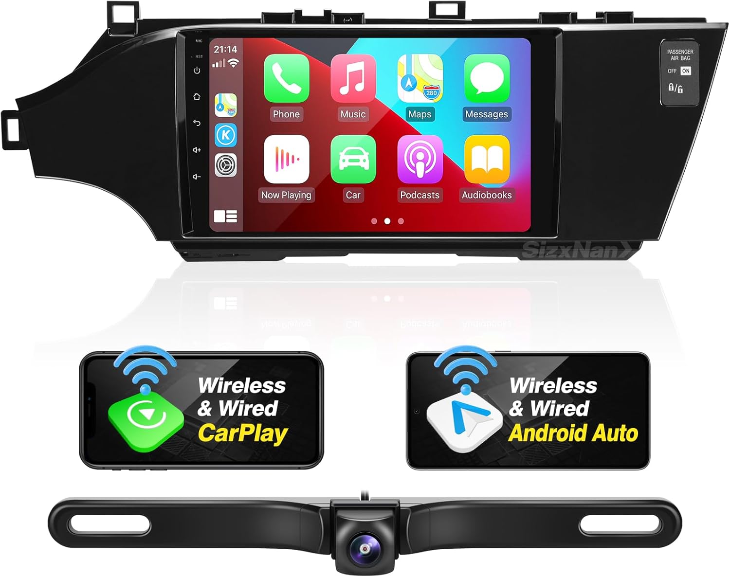 for Toyota Avalon Radio Compatible with Wireless Carplay Android Auto,Car Stereo Bluetooth Navigation GPS WiFi FM AM Multimedia Player Backup Camera Touchscreen 8-Core Head Unit (2013-2018)