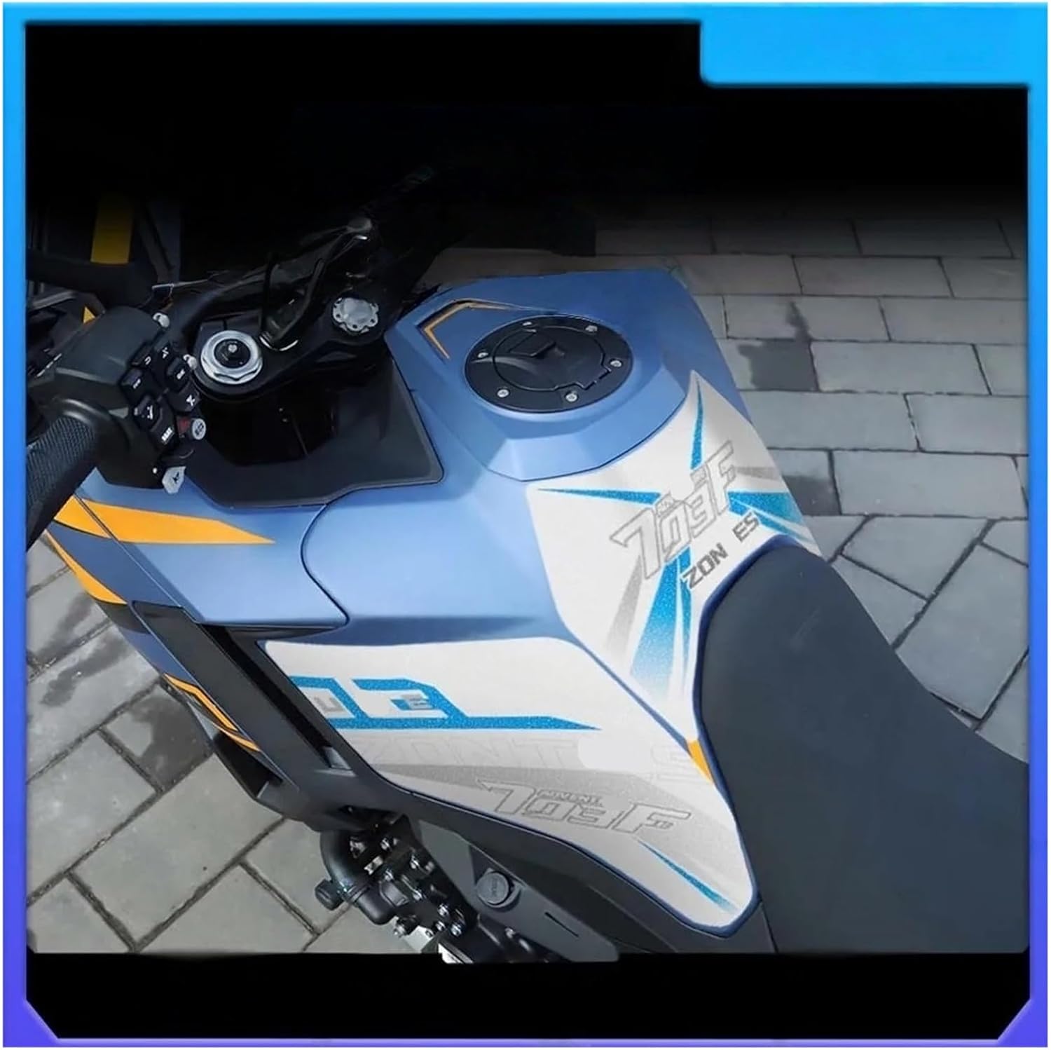 Motorcycle Tank Sticker for ZONTES 703F 2024 Motorcycle Accessories Side Fuel Tank Pad Sticker Protector Sets Scratch-Proof Decal.