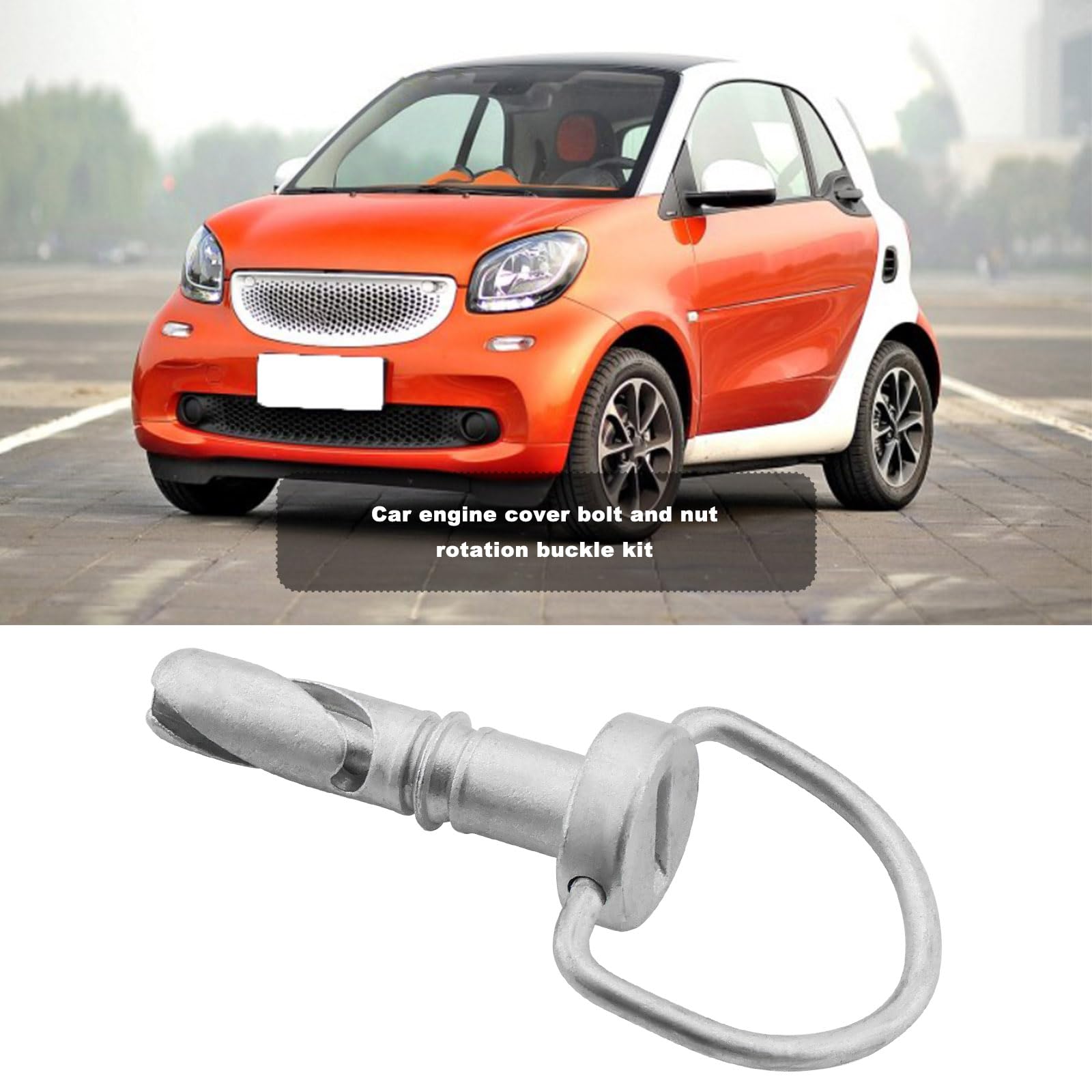 EMSea 2 Set Di Bulloni Di Copertura Del Motore Dell'auto Dadi Chiusura Rotante 4519880067 A4519880067 Compatibile Con Smart 451 E Compatibile Con Smart Fortwo 2007-2015