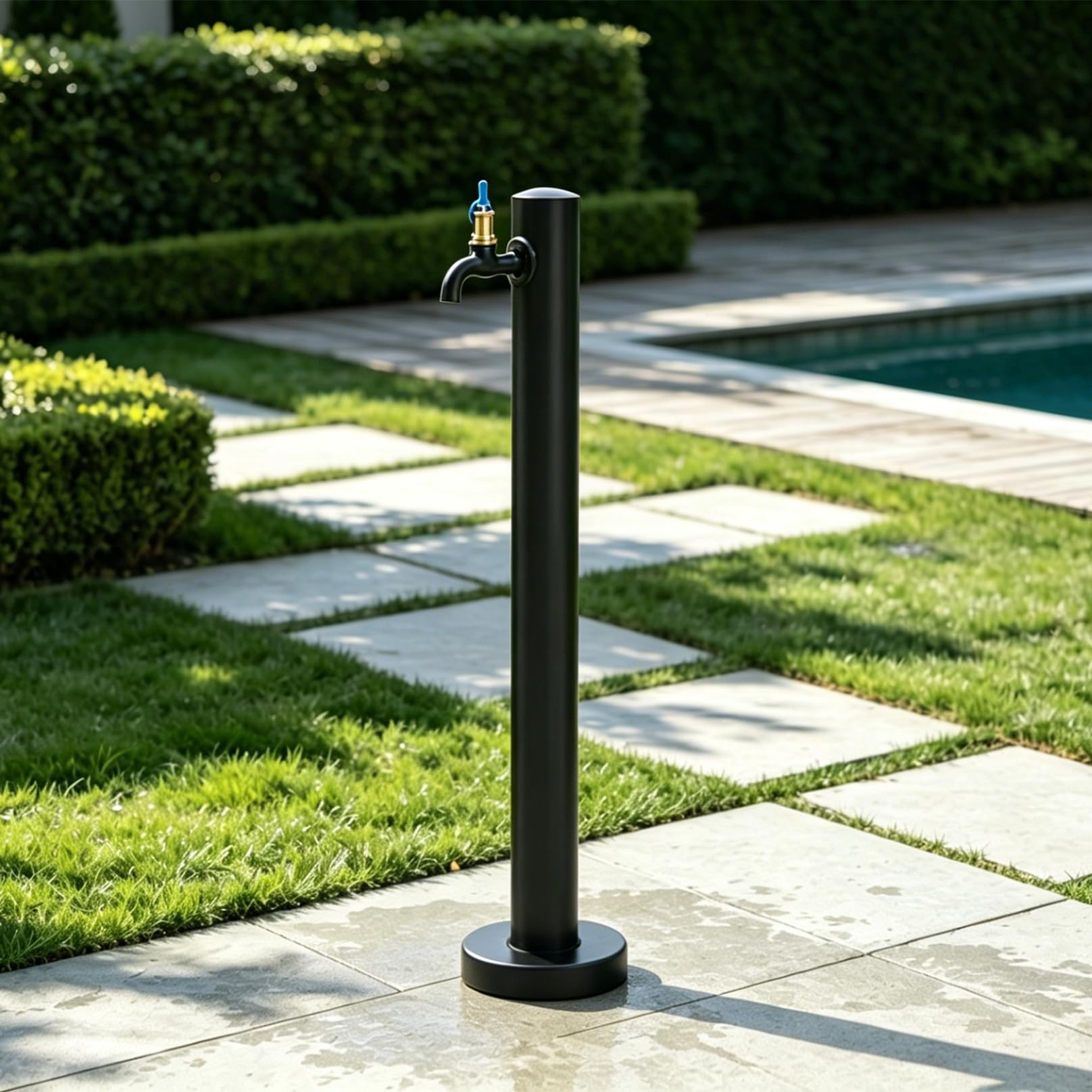 Aevixel Outdoor Garden Taps, Stainless Steel Vertical Water Column with Faucet, Rust and Frost Proof Outlet Tap Outside, Anywhere Tap for Garden Household Industry 60cm