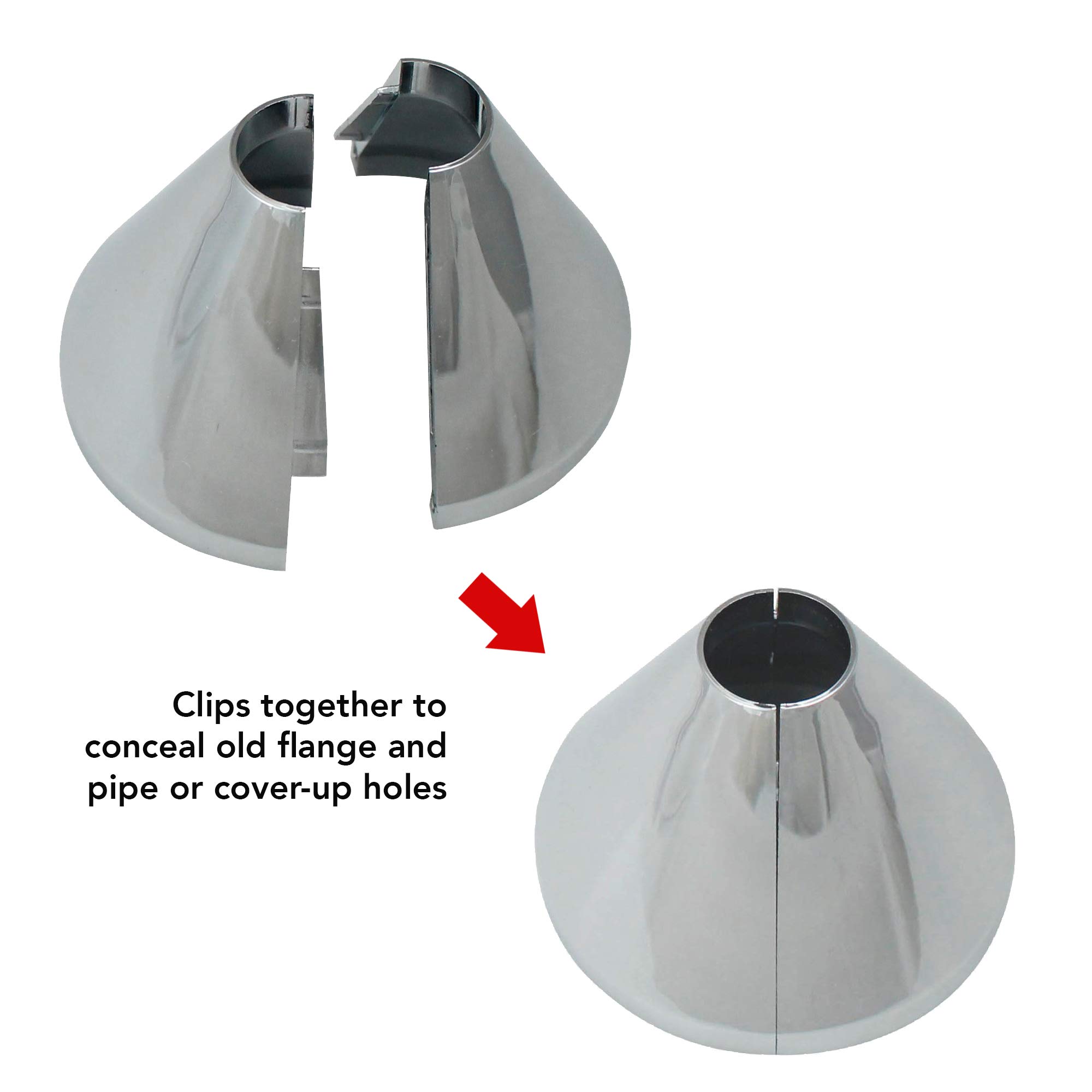 Plumb Pak K85722 Clip On Deep Flange Cover For 1/2 In