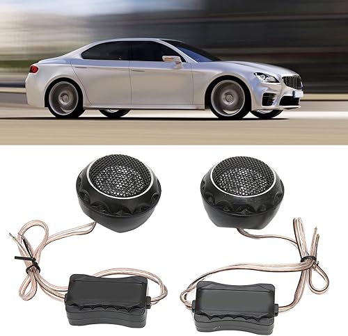 Miniatura 4 de Juego de 2 altavoces de agudos para audio de automóvil, audio de auto súper alta frecuencia de 140 W con agudos suaves, Plug and Play, fácil