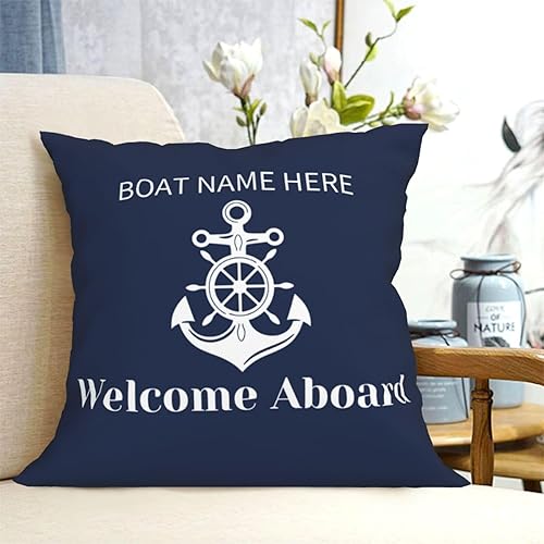 Vista 38 de Almohada lumbar de ancla náutica personalizada Funda de almohada de barco náutica Funda de almohada náutica Regalo de barco náutico, almohada