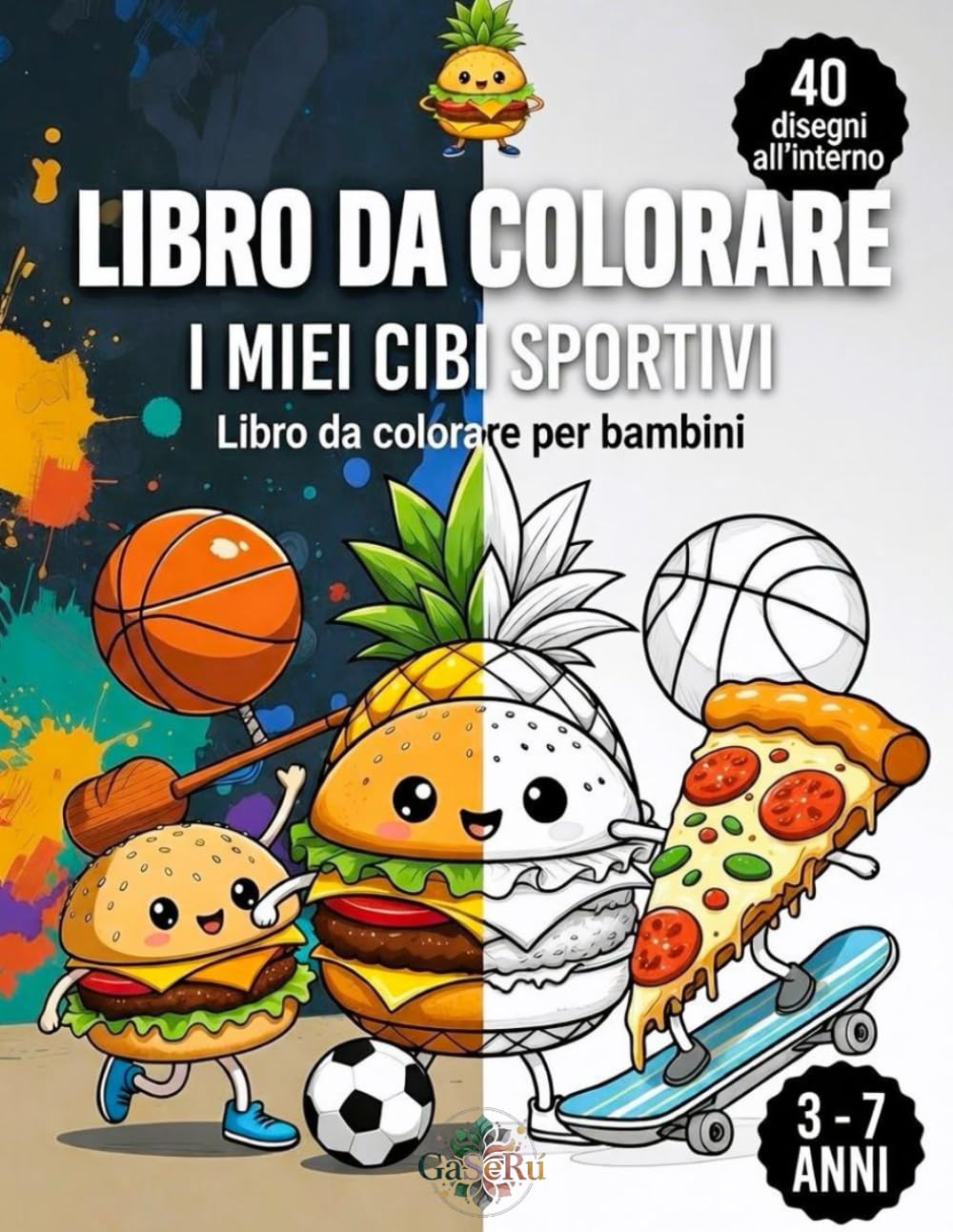 LIBRO DA COLORARE : I miei Cibi Sportivi: Libro da colorare per bambini dai 3 ai 7 anni - 40 disegni divertenti e originali