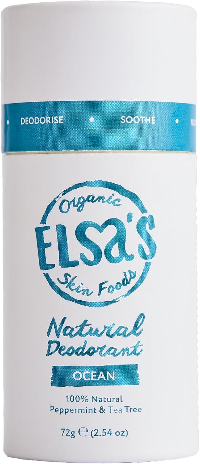 Elsa’s Organic Skin Foods – Natural Deodorant Stick – Ocean – Aluminum Free – No Sodium Bicarbonate – 100% Compostable – Plastic Free Elsa’s Organic Skin Foods – Natural Deodorant Stick – Ocean – Aluminum Free – No Sodium Bicarbonate – 100% Compostable – Plastic Free