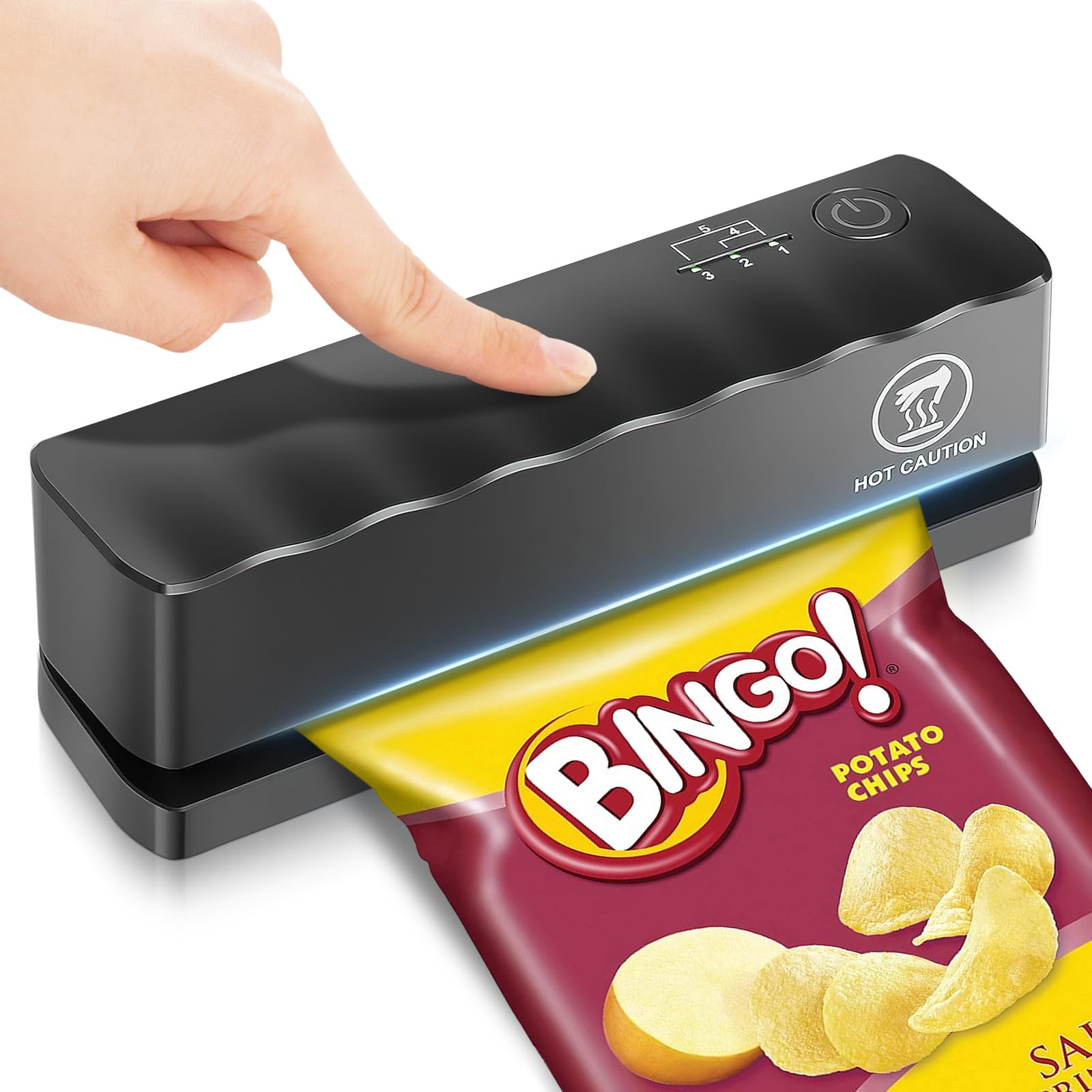 Mini Rechargeable Bag Sealer With Cutter - Portable Heat Sealer For Snacks, Chips, Food Storage Bags