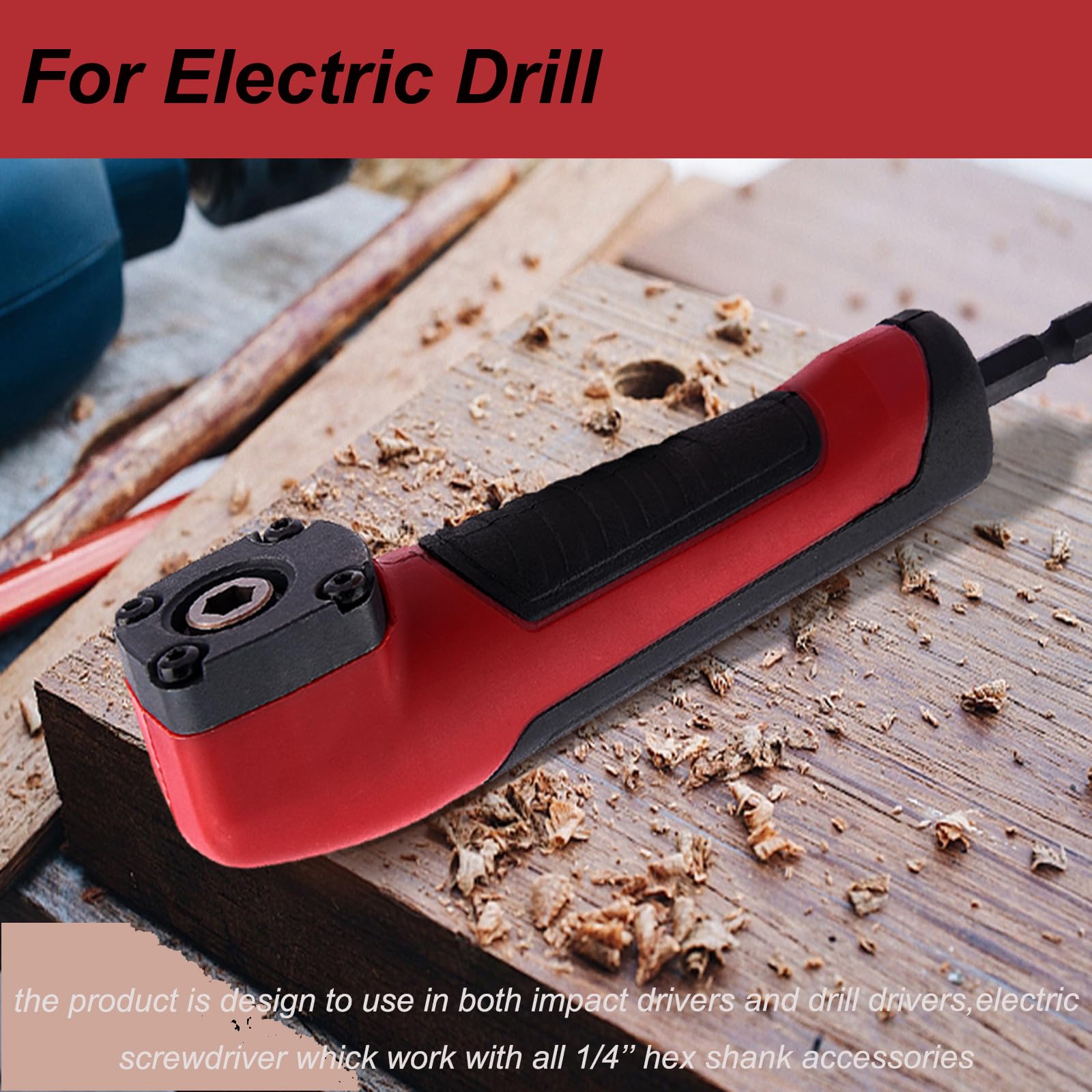 Right Angle Drill Adapter - Reach Tight Spots! -4