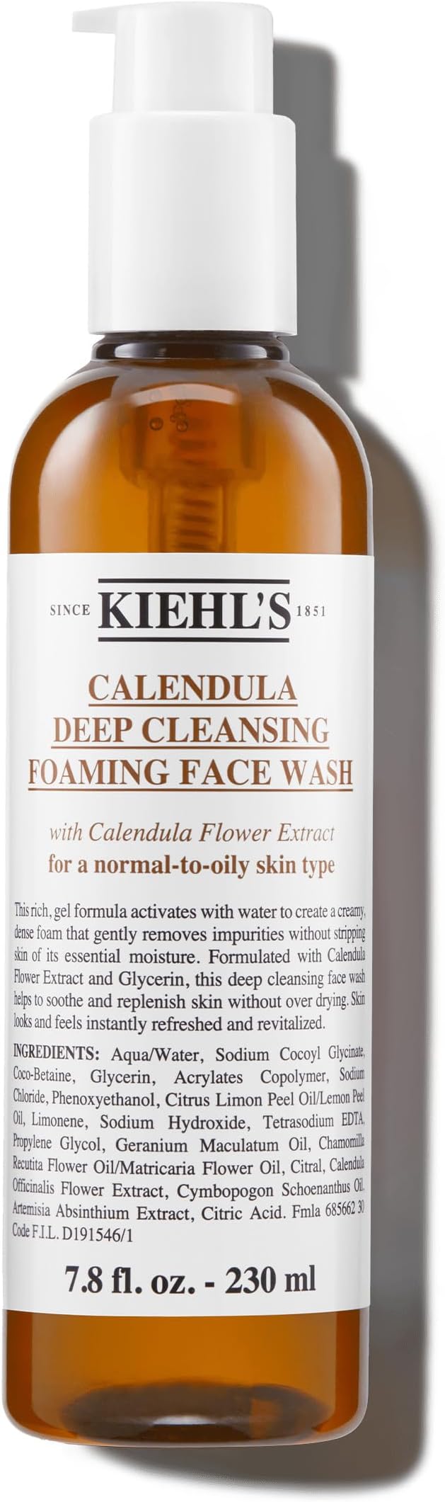 Kiehl's Deep Cleansing Gel, CL, 8.1 fl oz (230 ml), Makeup Removal, Face Wash, Cleansing Gel, Moisturizing, Genuine Product