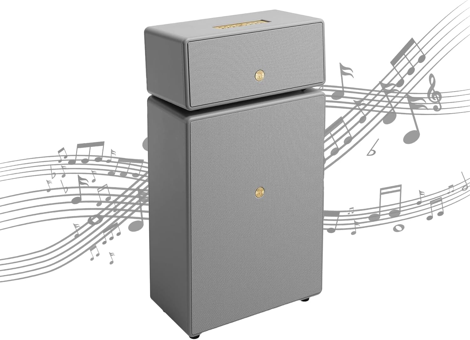 Audio Pro DRUMFIRE MK II Speakers - HiFi Stereo Sound - Bluetooth, WiFi, MultiRoom, Chromecast, Spotify Connect - Movies, Music, Gaming - Floor Standing Speakers - Grey