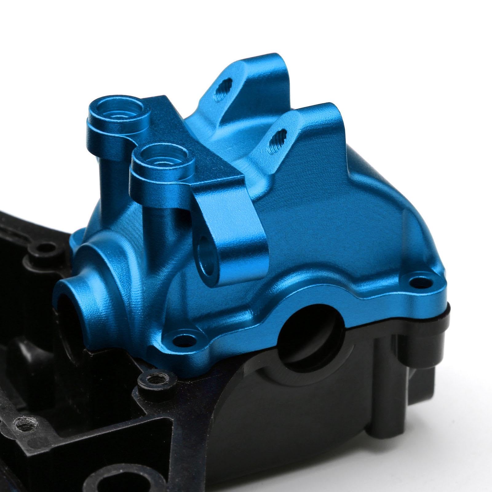 Tapa de Caja de Cambios de Diferencial para Coche RC 1:10, Piezas de Repuesto Profesionales con Soporte de Brazo para Camiones Oruga TT02, Accesorios, Azul