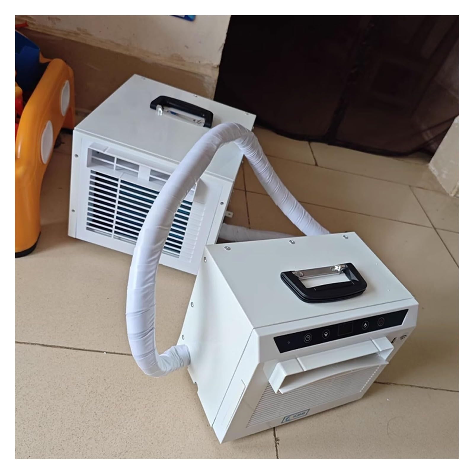 Klimatyzator Split System Chłodziarka Pokojowa 3000 Btu Z Panelem Dotykowym, Pilotem, Zegarem 24-Godzinnym, Górnym Uchwytem Do Domowego Biura I Na Kemping, Nie Wymaga Montażu