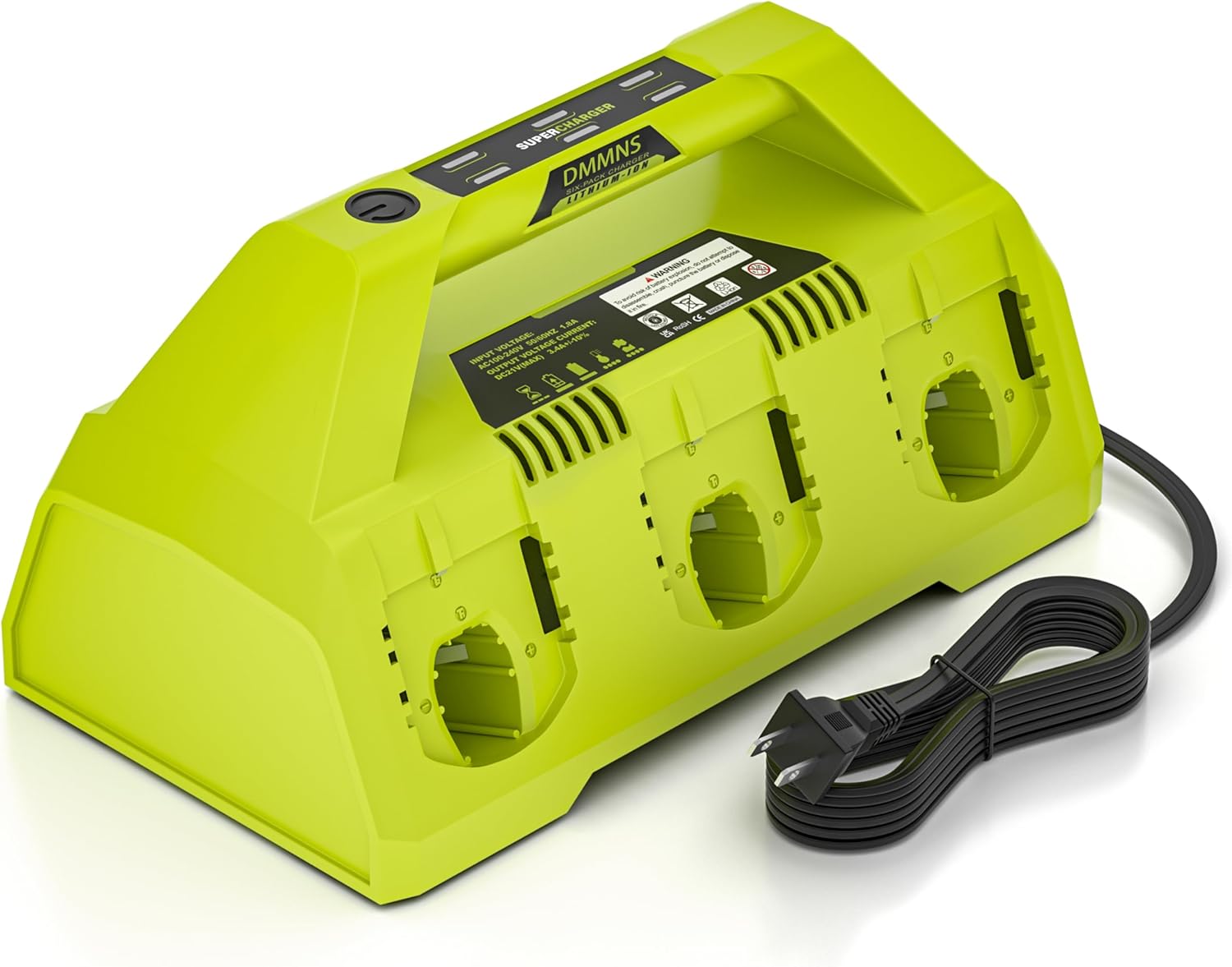2026 Upgraded 6-Port 18V Super Fast Charger Station Replacement for Ryobi P117 P135 Charger,Compatible with Ryobi 18V Lithium-Ion Batteries