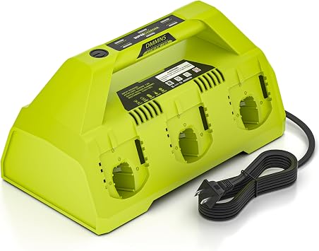 2026 Upgraded 6-Port 18V Super Fast Charger Station Replacement for Ryobi P117 P135 Charger,Compatible with Ryobi 18V Lithium-Ion Batteries