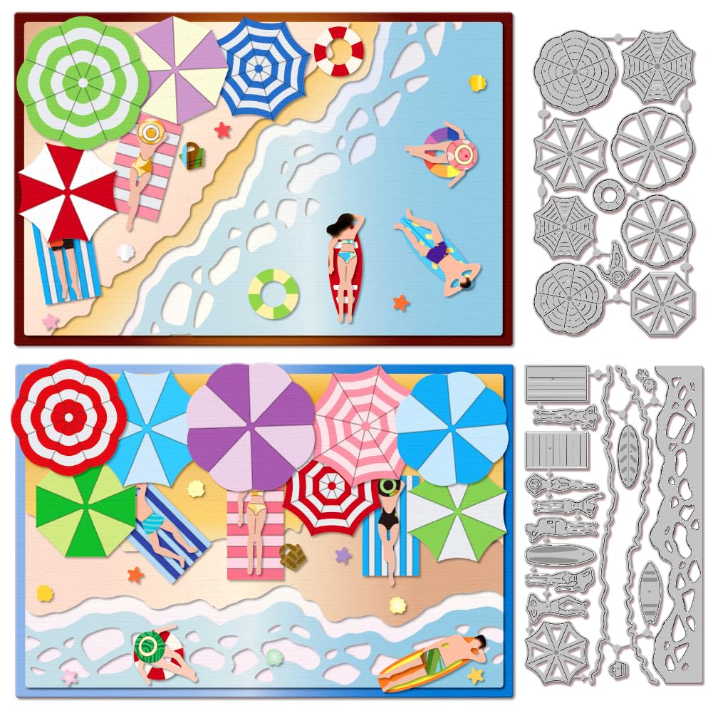 GLOBLELAND Stanzschablonen Set - Milchshake & Sommer Motive Für Scrapbooking