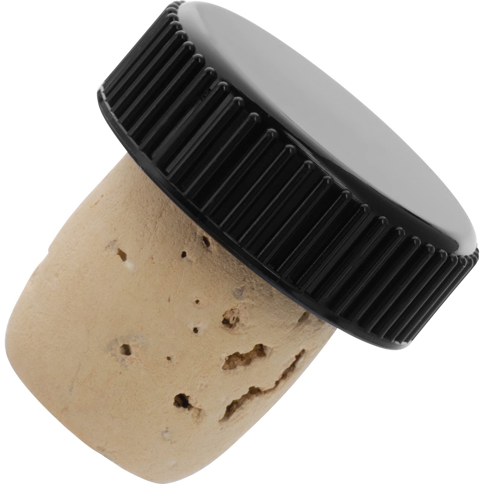 Westmark 12 tappi per bottiglie di vino, liquori, olio o aceto, sughero naturale/plastica, marrone chiaro/nero, 482020E4