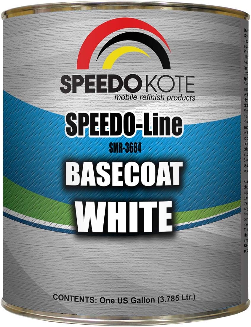 Speedokote Base Coat White automotive base coat, One Gallon SMR-3684