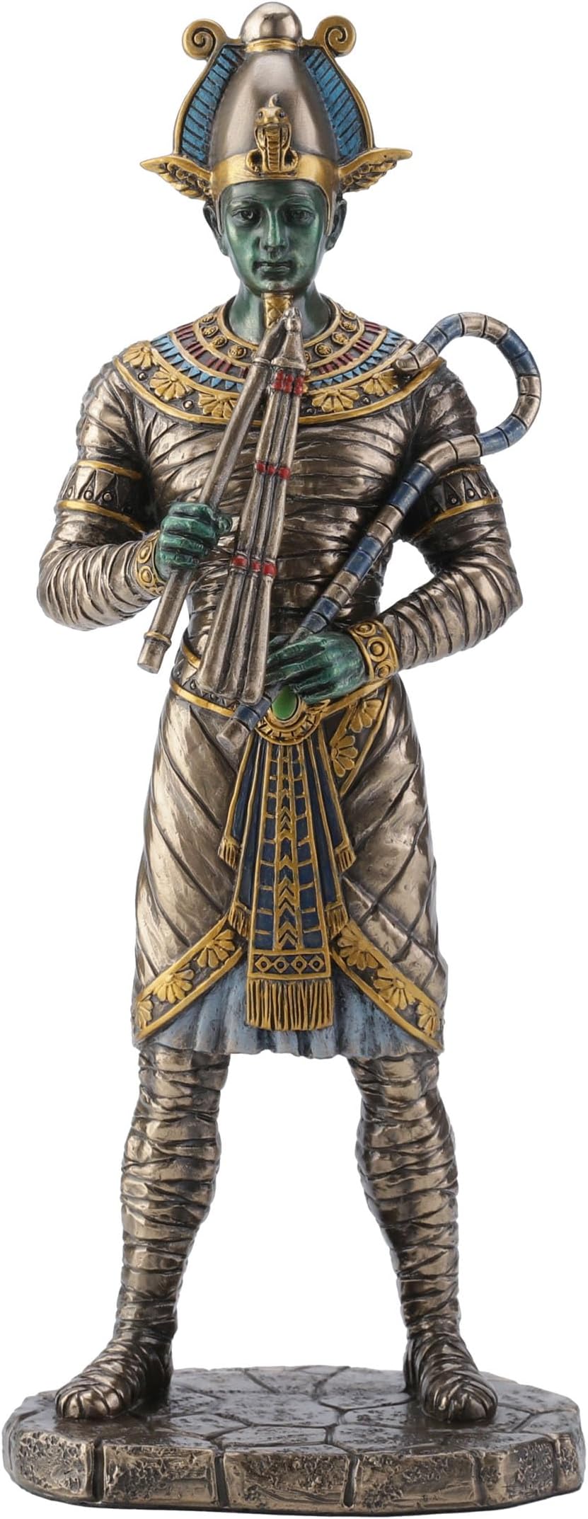 Resin Statues Osiris Ancient Egyption God Of The Dead Bronze Finished Statue 4 X 10.5 X 3 Inches Bronze