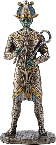 Miniatura 1 de Veronese Design 10 5/8 pulgadas Osiris Antiguo Egipcio Dios de los Muertos Resina Fundida en Frío Acabado Bronce Antiguo Estatua