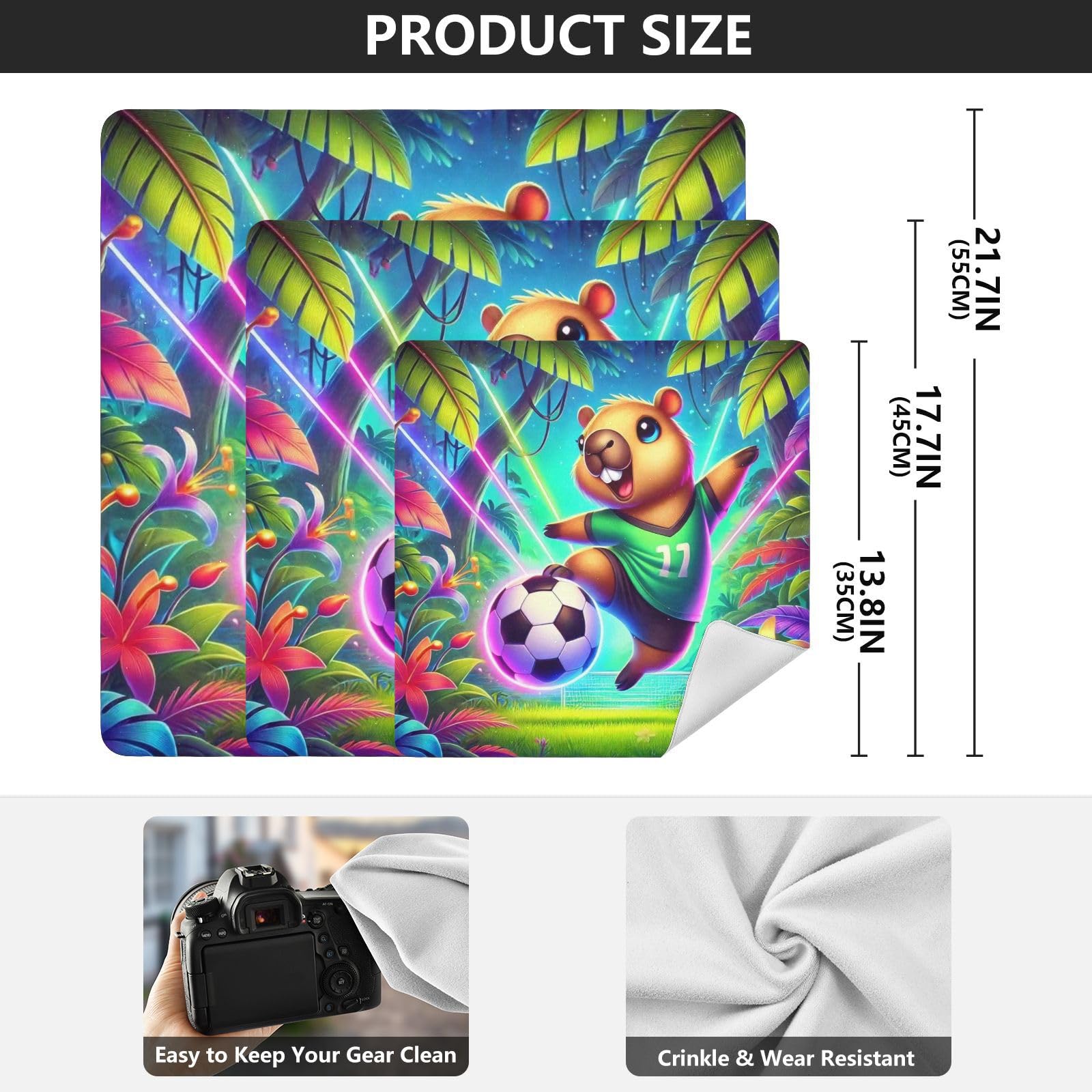 Joko Ivery Capybara Football Cute Camera Lens Wrap 21.7