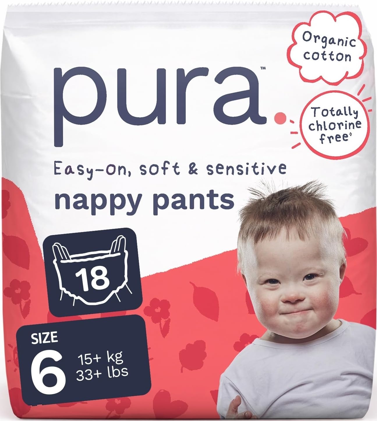 Pura Nappy Pants Size 6 (15kg+) 18 Count Sensitive Skin