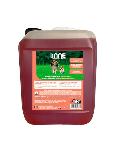 NUTRIVET - Suplementos de Comida - Perros y Gatos - Aceite de Salmón - Rico en Omegas 3 y 6 - Can 5L