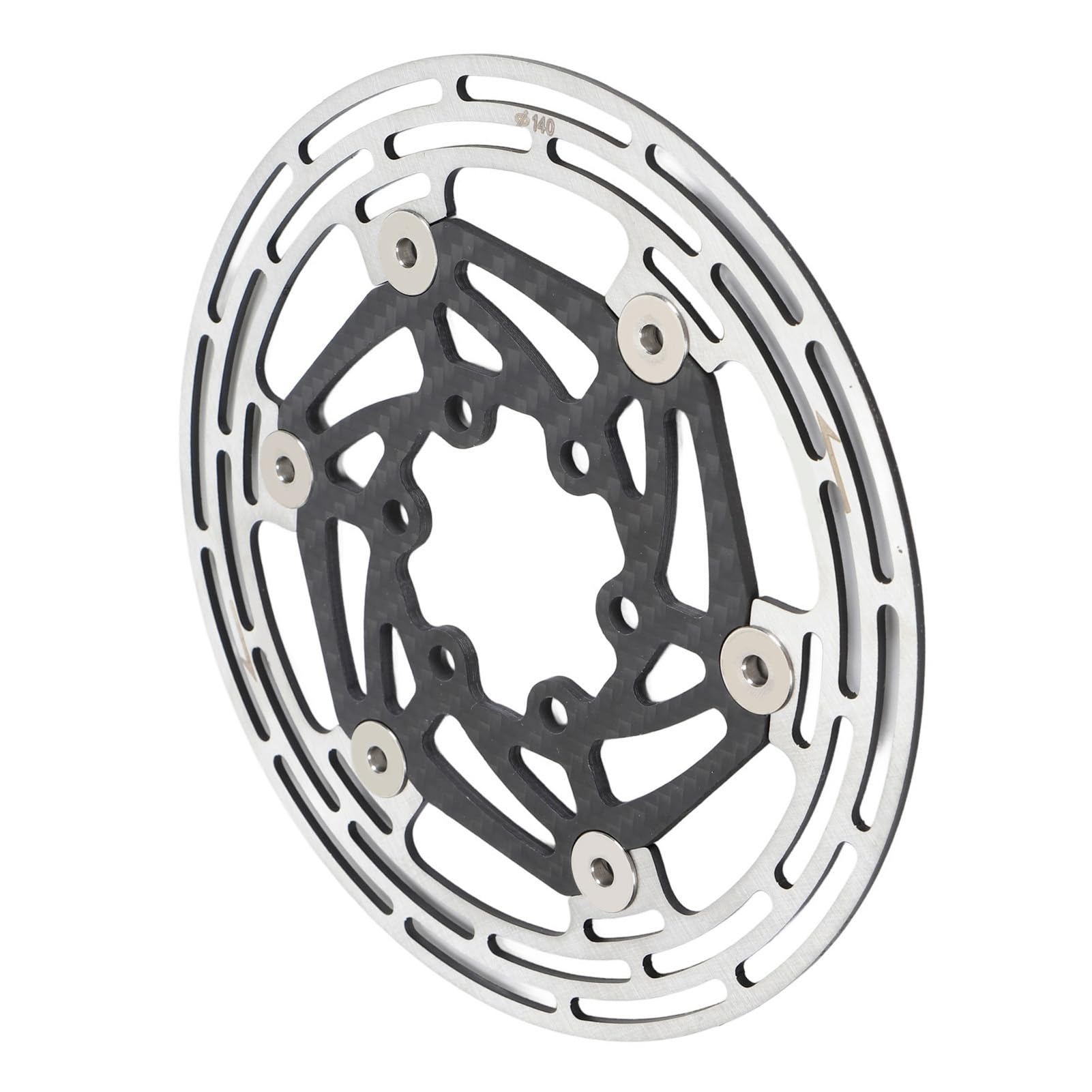 Tbest Rotor de Disco de Freno de Bicicleta, Rendimiento Estable de Acero de Fibra de Carbono Ligero con Disipación de Calor Adecuado para Bicicleta de Montaña
