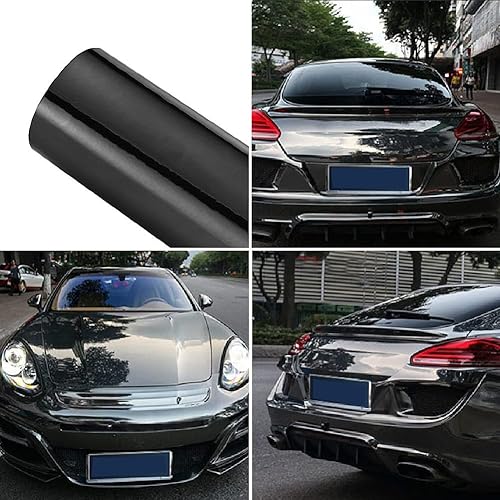 XhuangTech Papel de vinilo cromado brillante, película autoadhesiva para bricolaje, rollo de calcomanías de vinilo para automóvil, hoja de