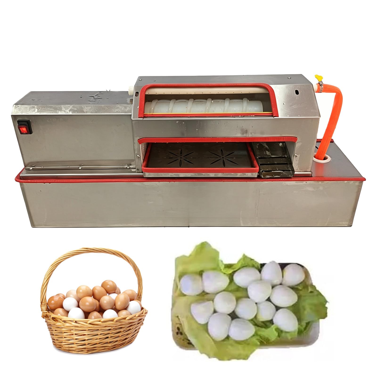 GSHSHOU 1500 to 2000/H Commercial Electric Egg Peeler Machine Auto Sheller