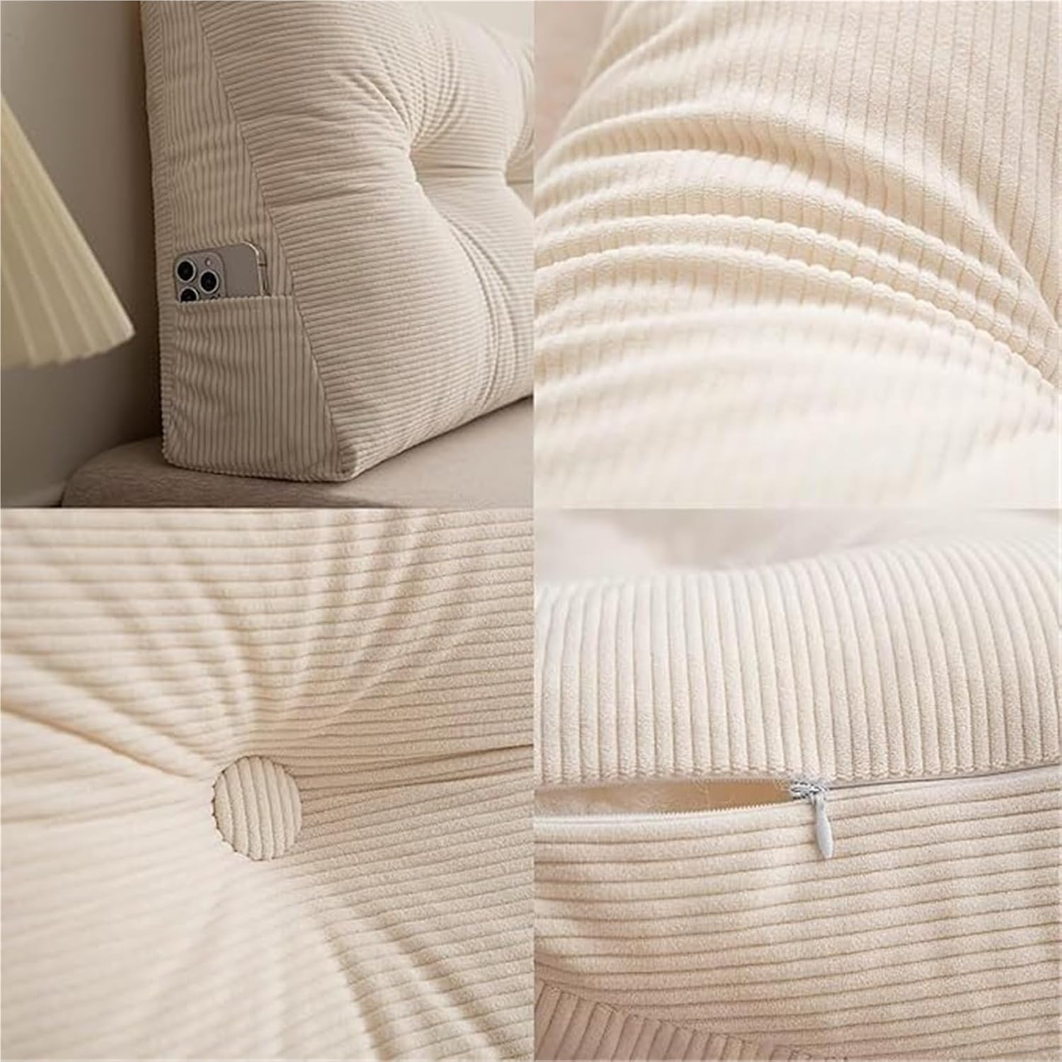 Almohada Triangular para cabecero Twin XL – Respaldo ergonómico y almohadón (70.8)