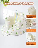 Vista 2 de Asiento de bebé inflable mejorado con bandeja para bebés de 3 a 36 meses, asiento de bumbo con bomba de aire integrada con bandeja, silla de bebé