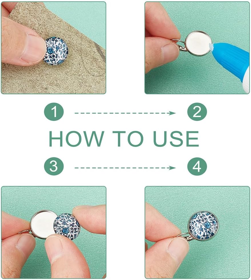 UNICRAFTALE 100pcs 12mm Stainless Steel Leverback Earring Round Tray Blank Earring Bezel Earring Hook Components Earring Blanks for Dangle Jewelry Making 21X14mm Pin 0.8mm - Image 5