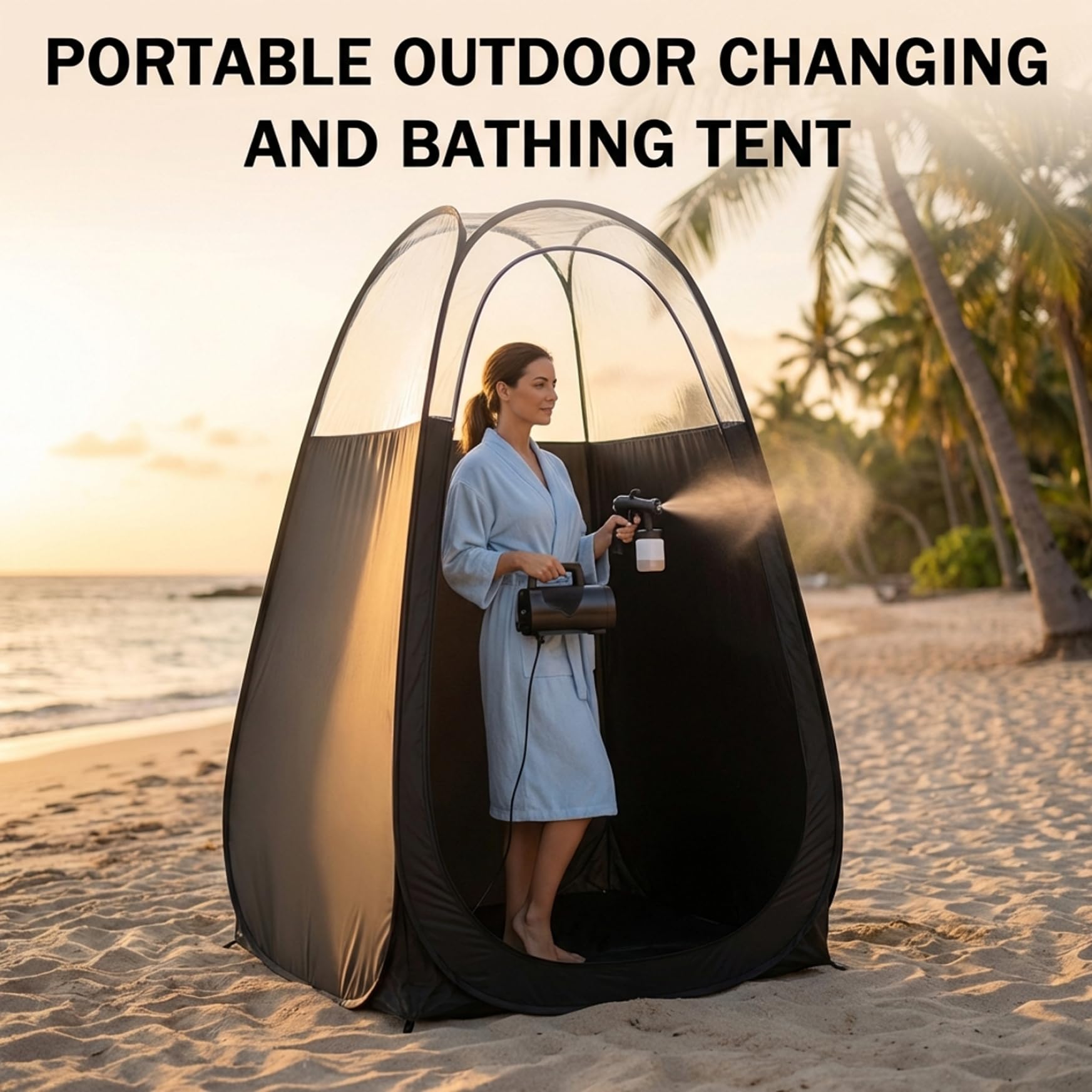Tienda de Bronceado en Aerosol, Tienda de Bronceado emergente portátil, Cabina de privacidad instantánea con Bolsa de Transporte para Ducha y Cambio al Aire Libre, 47 x 47 x 75 Pulgadas, Cabina de BR