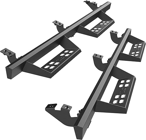 TAC - Estribos de francotirador para Toyota Tacoma Access Cab Truck Pickup de 4 pulgadas textura fina escalones laterales negros 2 unidades