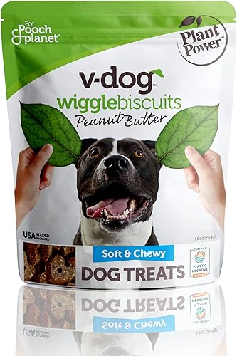 V-dog Galletas veganas suaves y masticables para perros, golosinas de entrenamiento para perros, razas pequeñas, medianas y grandes, superalimentos