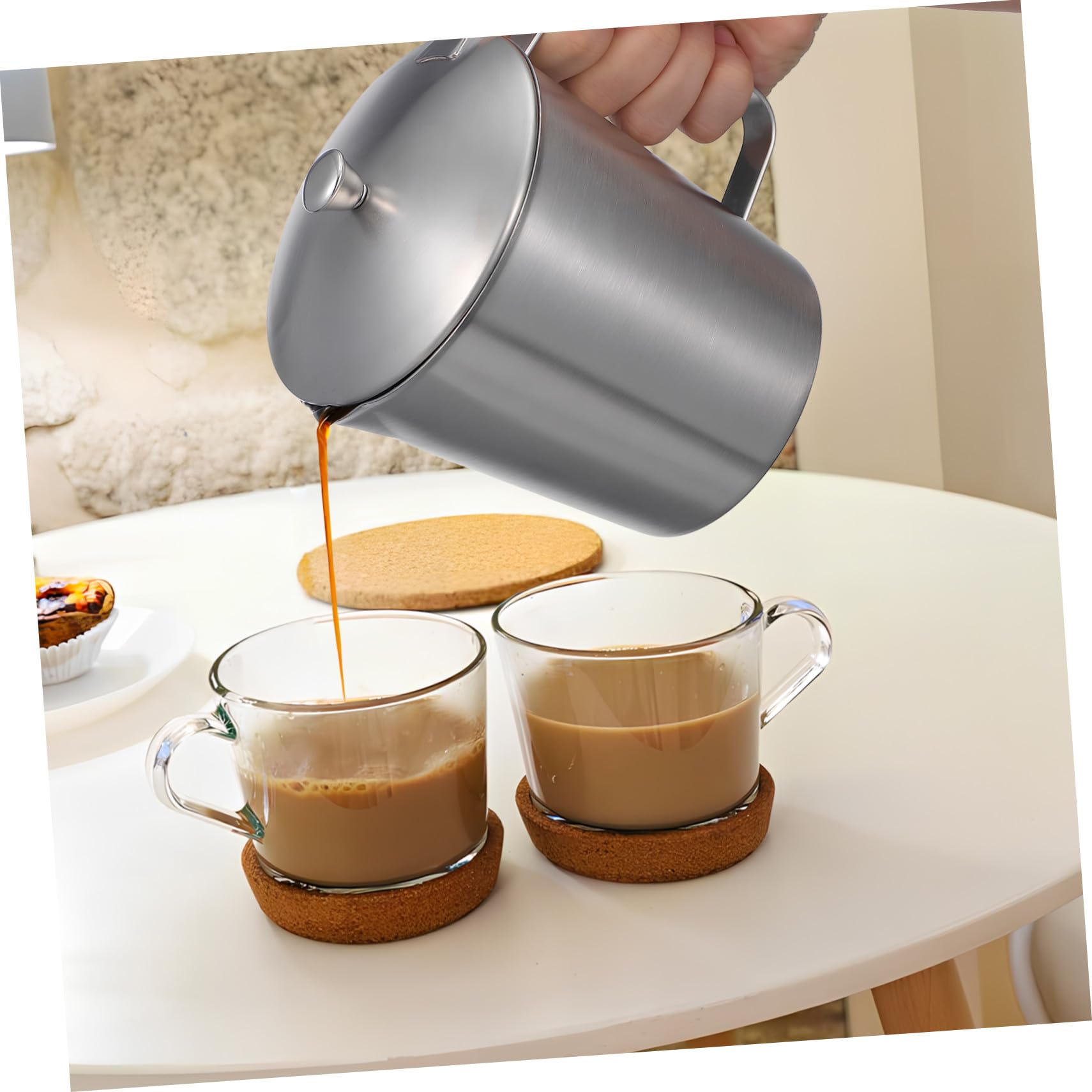 Tasse à Mesurer Avec Couvercle Pichet Gradué Pour Latte Lait Café Expresso