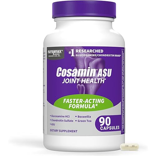 Nutramax Laboratories Cosamin® ASU Joint Health Supplement with Glucosamine, Chondroitin & ASU for Adult Men & Women, Joint Supplement, 90 Capsules