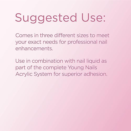 Vista 4 de Young Nails Polvo acrílico núcleo - Polvo acrílico autonivelante para uñas, polvo acrílico transparente, desnudo, rosa, blanco para extensión