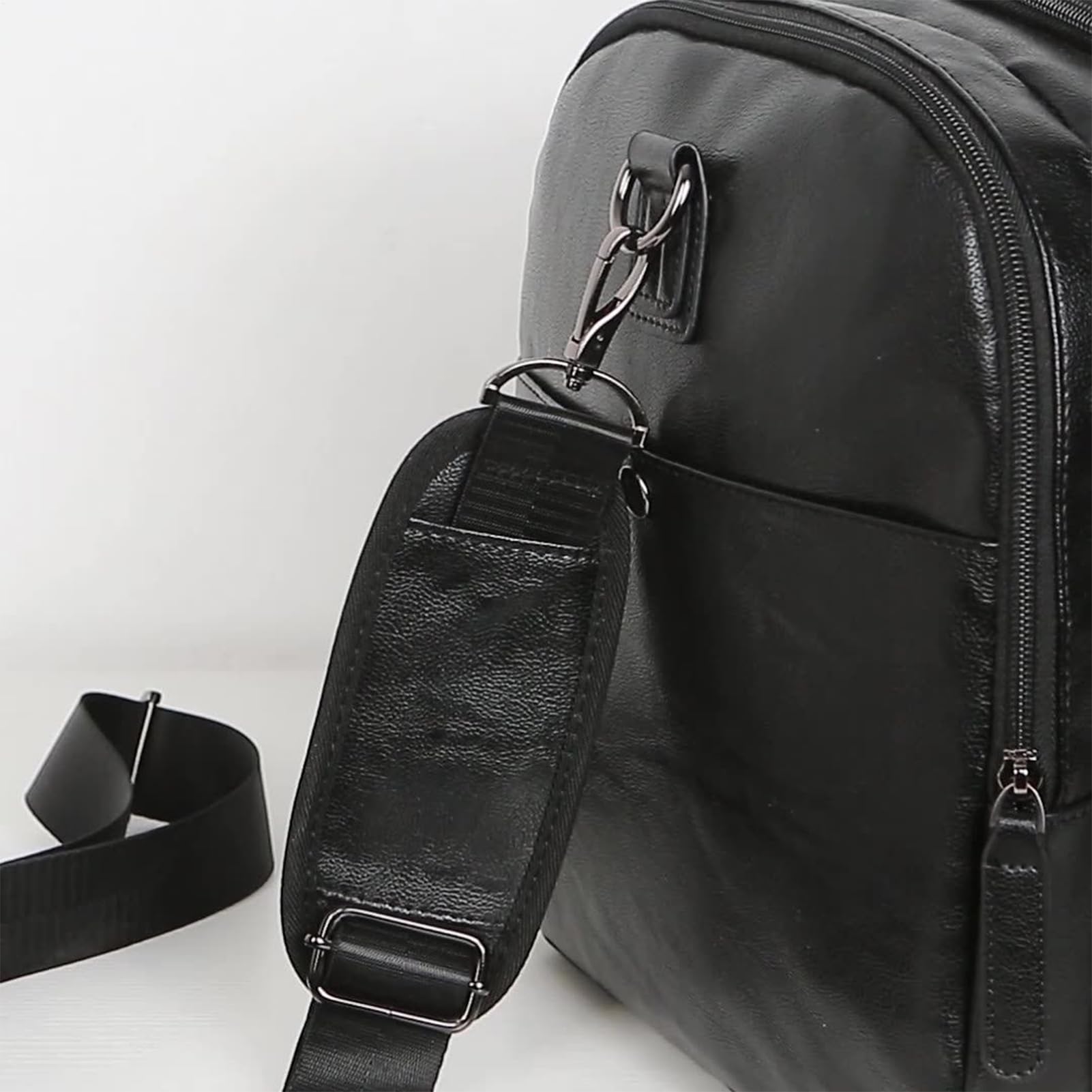 Torba Podróżna Dla Mężczyzn Wytrzymała Skóra PU Duża Pojemność | Męska Torba Bagażowa Podróżna Duffel Na Weekend Podróż Samolotem Wakacje Biznes Odzież Buty Dla