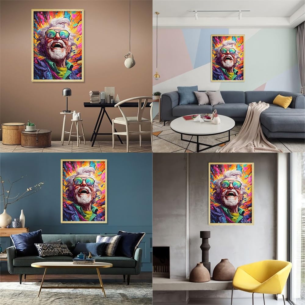 Puzzle 2000 pezzi per adulti, Gioco di Vecchio Felice, Giocattoli con pezzi completamente incastrabili di forme casuali 27,56 pollici x 39,37 pollici Adolescenti da 14 Anni e Più